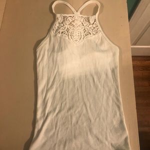 White tank top with lace